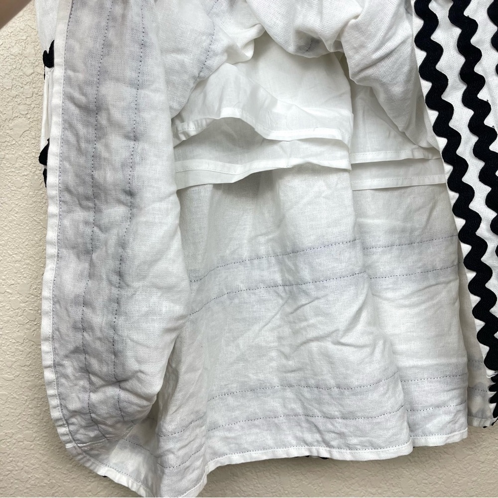 Lisa Marie Fernandez Target Ric Rac Flare Sleeve Linen Blend Dress Size Medium - Picture 7 of 10
